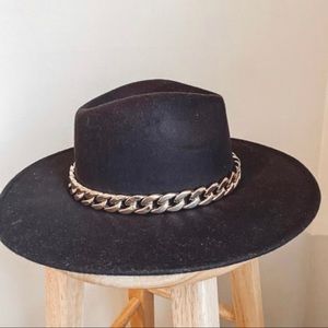 Fedora gold chain hat
